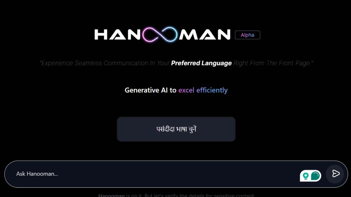 Hanooman AI With Support for 12 Indian Languages Launched: What it Does